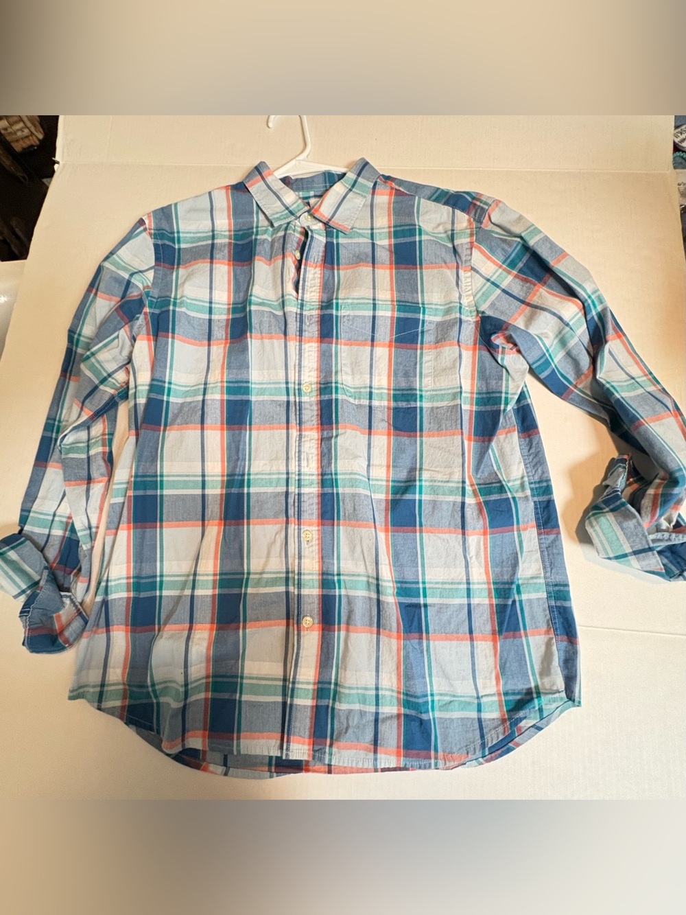 Old Navy Blue Multi Plaid Button-Down Shirt